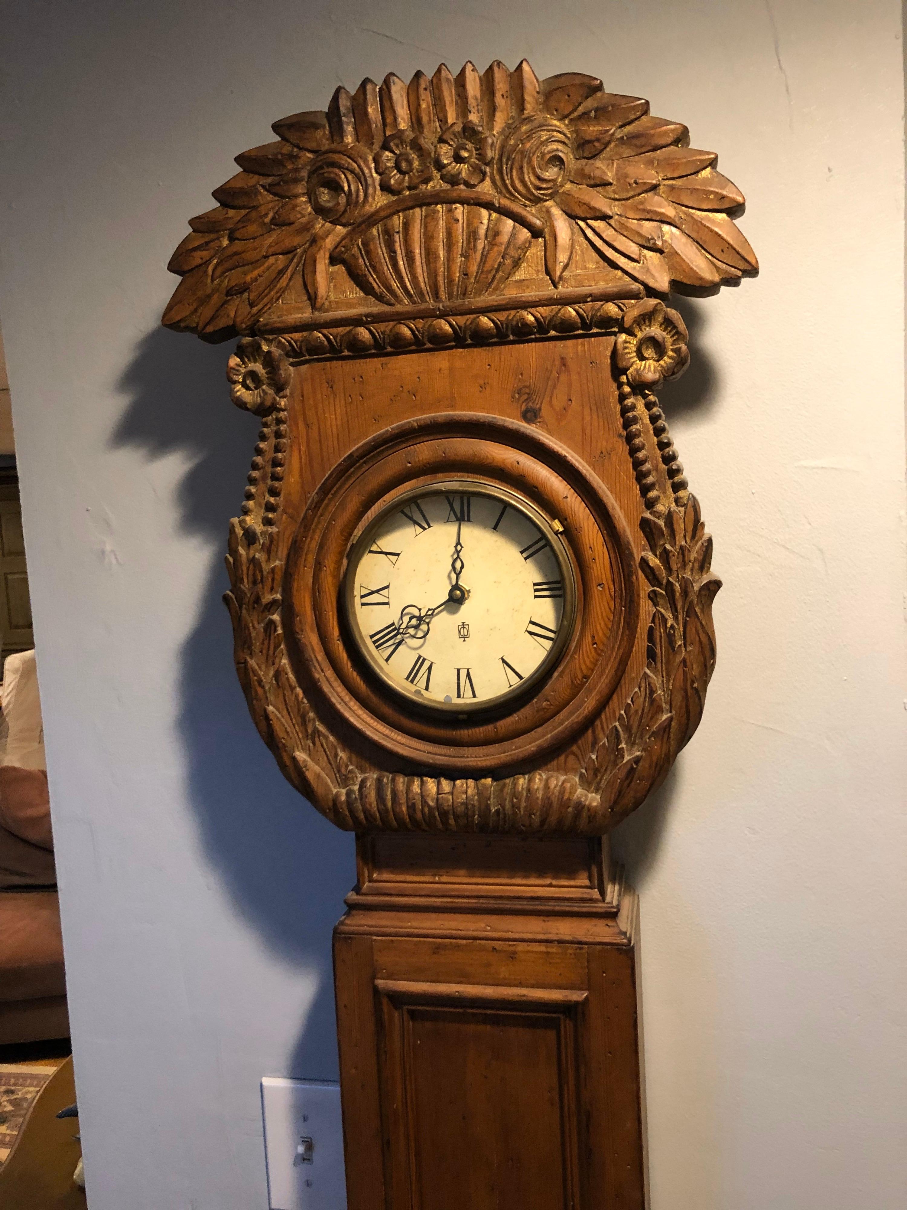 carved clock