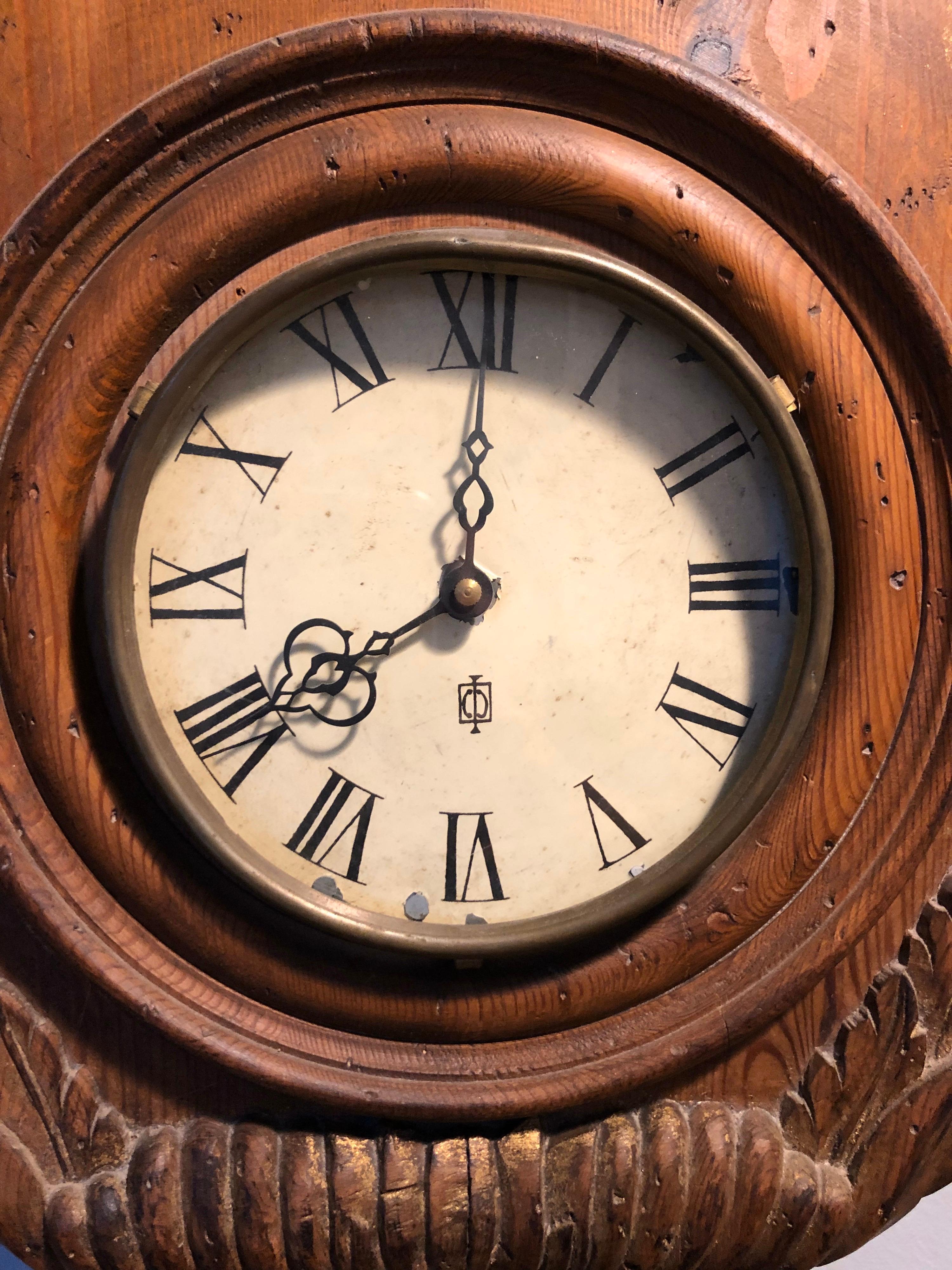 Spanish Rare Carved Wooden Chapman Longcase Clock