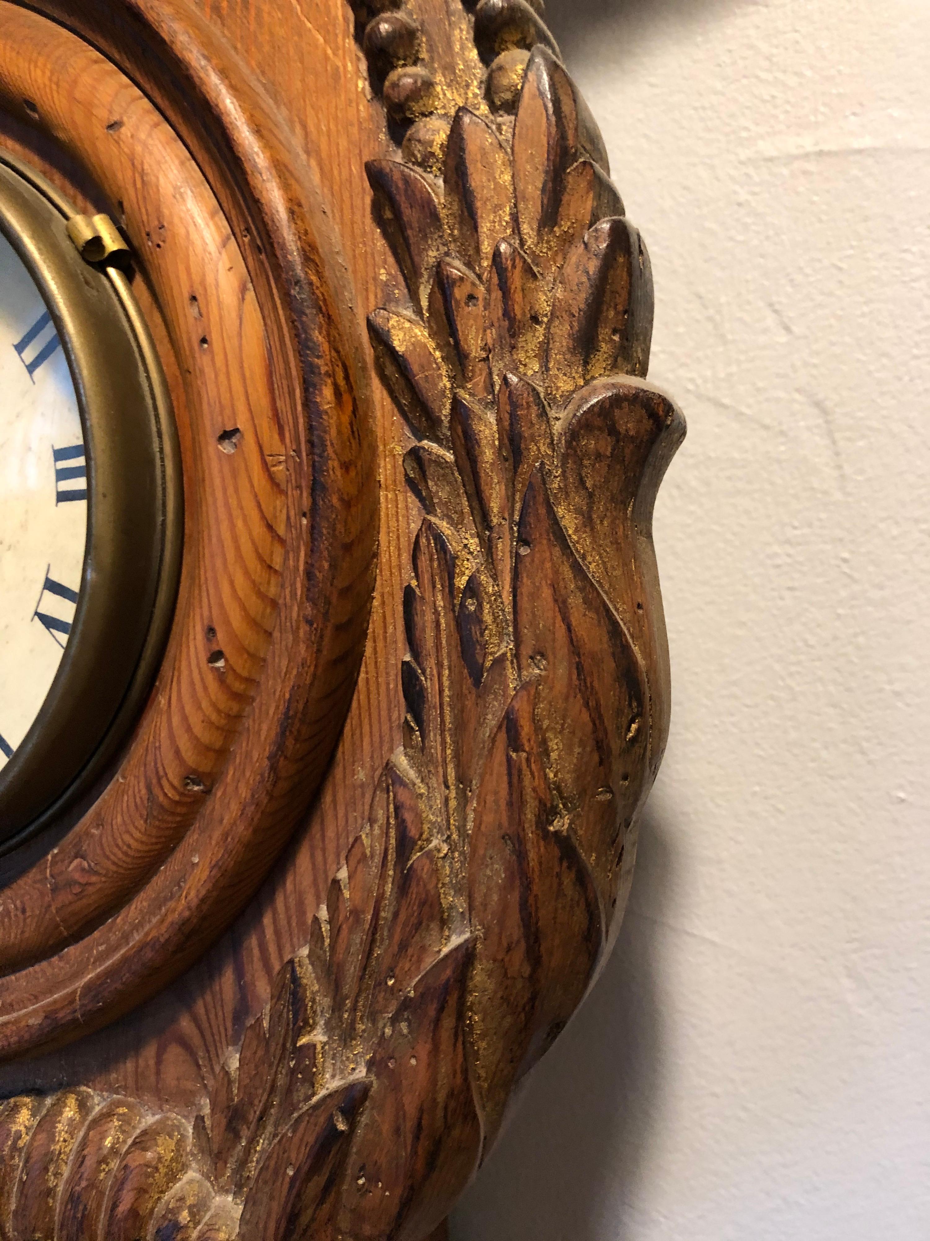 Mid-20th Century Rare Carved Wooden Chapman Longcase Clock