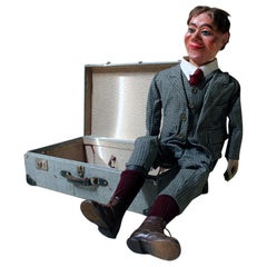 Antique Rare Cased circa 1932 Ventriloquist’s Dummy by Arthur Quisto