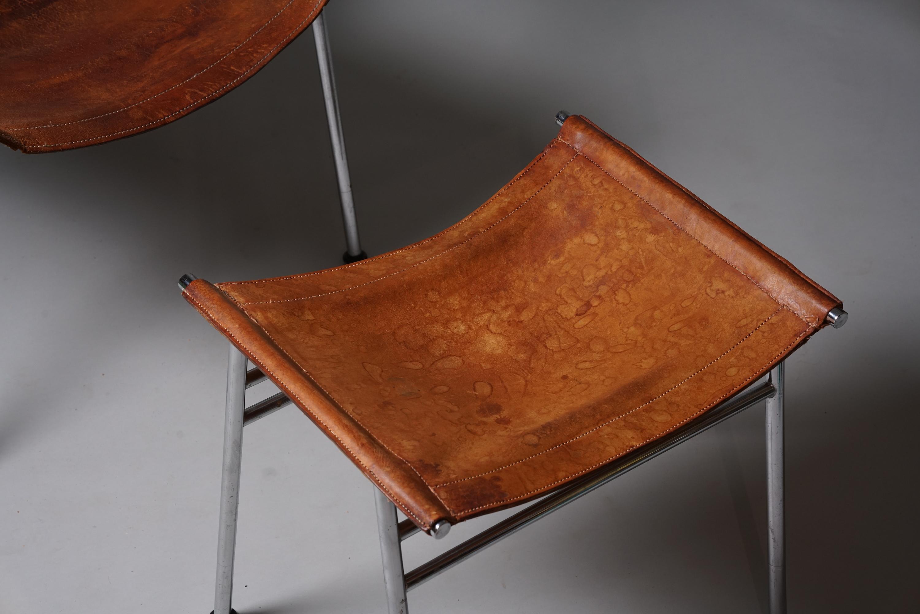 Scandinavian Modern Rare Casino Chair and Footstool, Yrjö Kukkapuro, 1960s For Sale