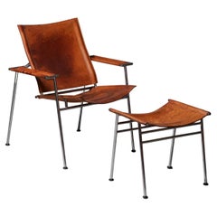 Seltener Casino-Stuhl und Fußhocker, Yrjö Kukkapuro, 1960er Jahre