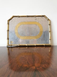 Rare Cast Aluminum and Brass Brutalist Tray by David Marshall, Spain, 1970s