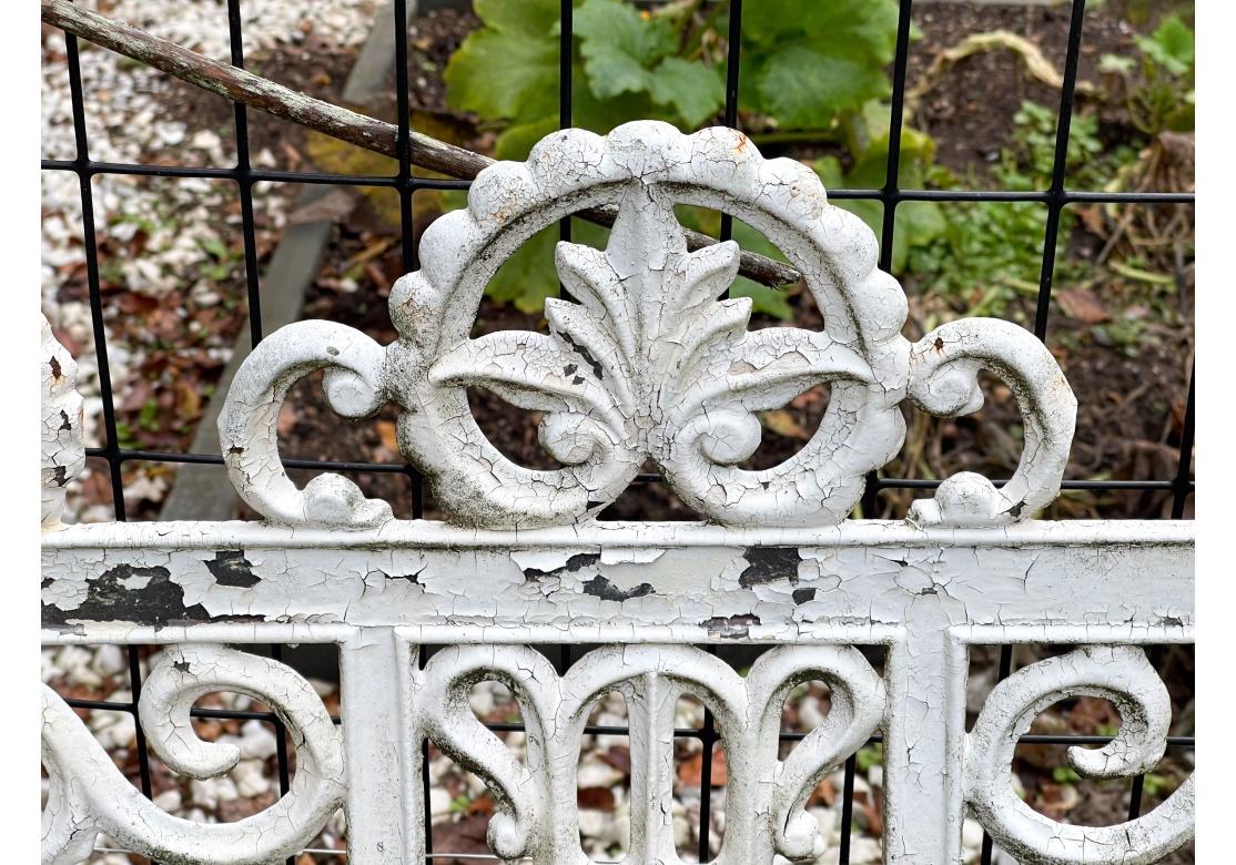 American Rare Cast Iron John McLean, N.Y. Curtain Settee, Circa 1890 For Sale