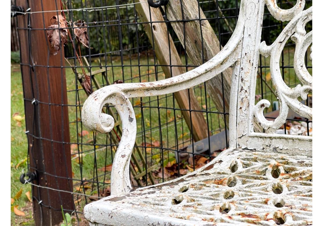 Rare Cast Iron John McLean, N.Y. Curtain Settee, Circa 1890 In Distressed Condition For Sale In Bridgeport, CT