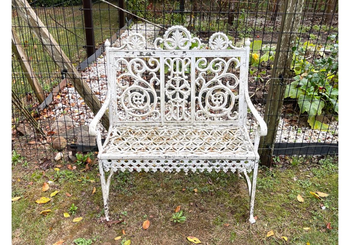 Rare Cast Iron John McLean, N.Y. Curtain Settee, Circa 1890 For Sale 2