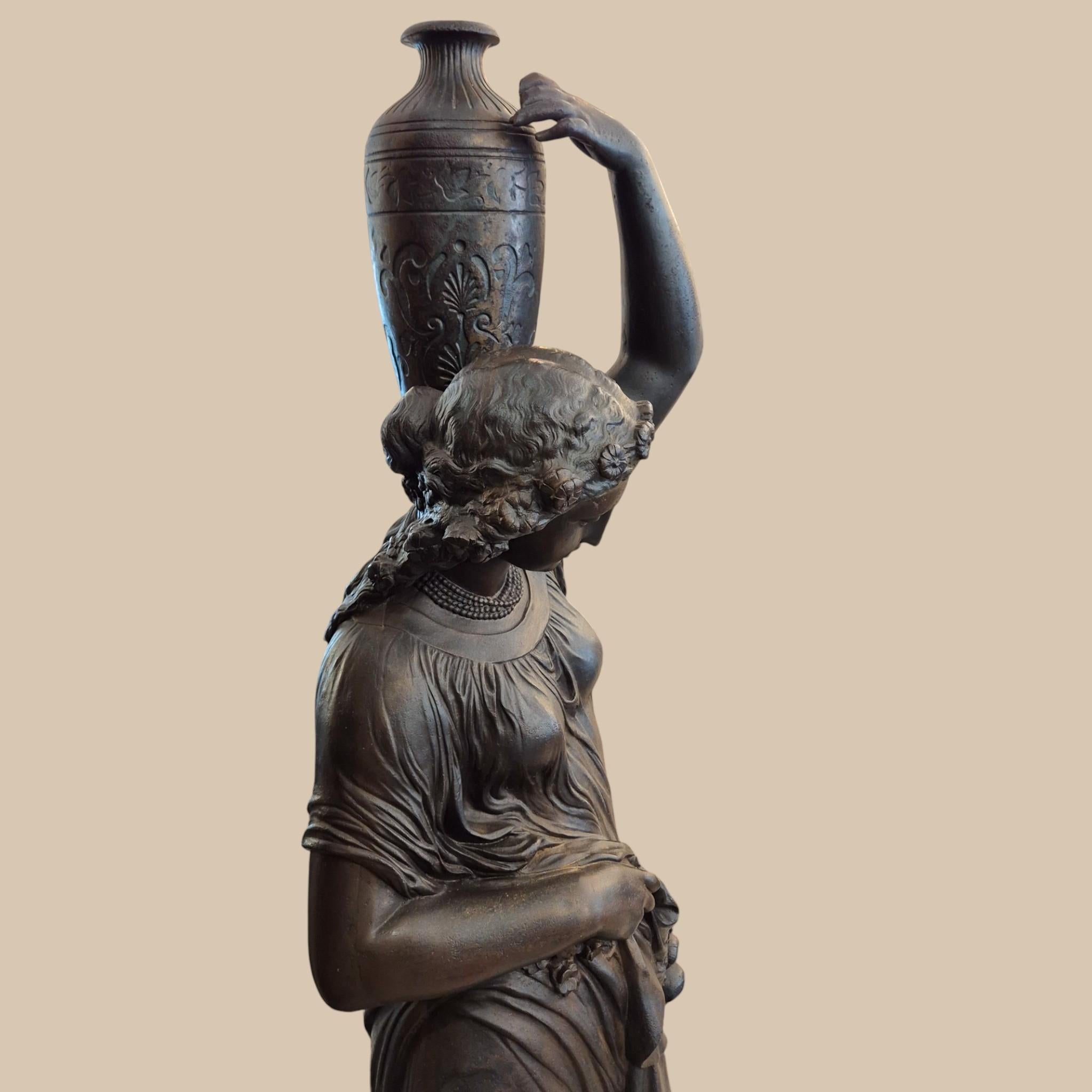 Rare Cast-Iron Torchère – Barbezat / Val d’Osne Foundry, circa 1880 en venta 2