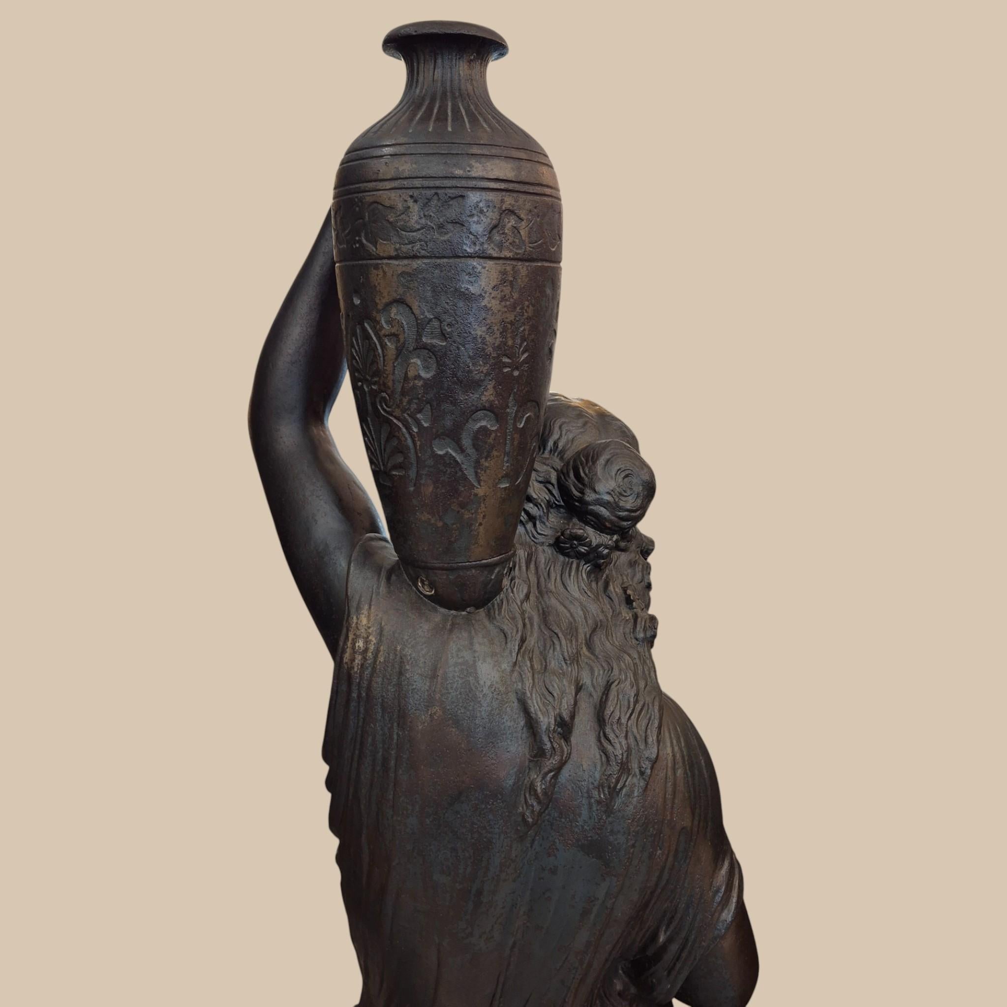 Rare Cast-Iron Torchère – Barbezat / Val d’Osne Foundry, circa 1880 en venta 3