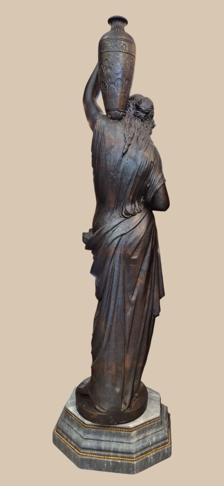 Rare Cast-Iron Torchère – Barbezat / Val d’Osne Foundry, circa 1880 en venta 4