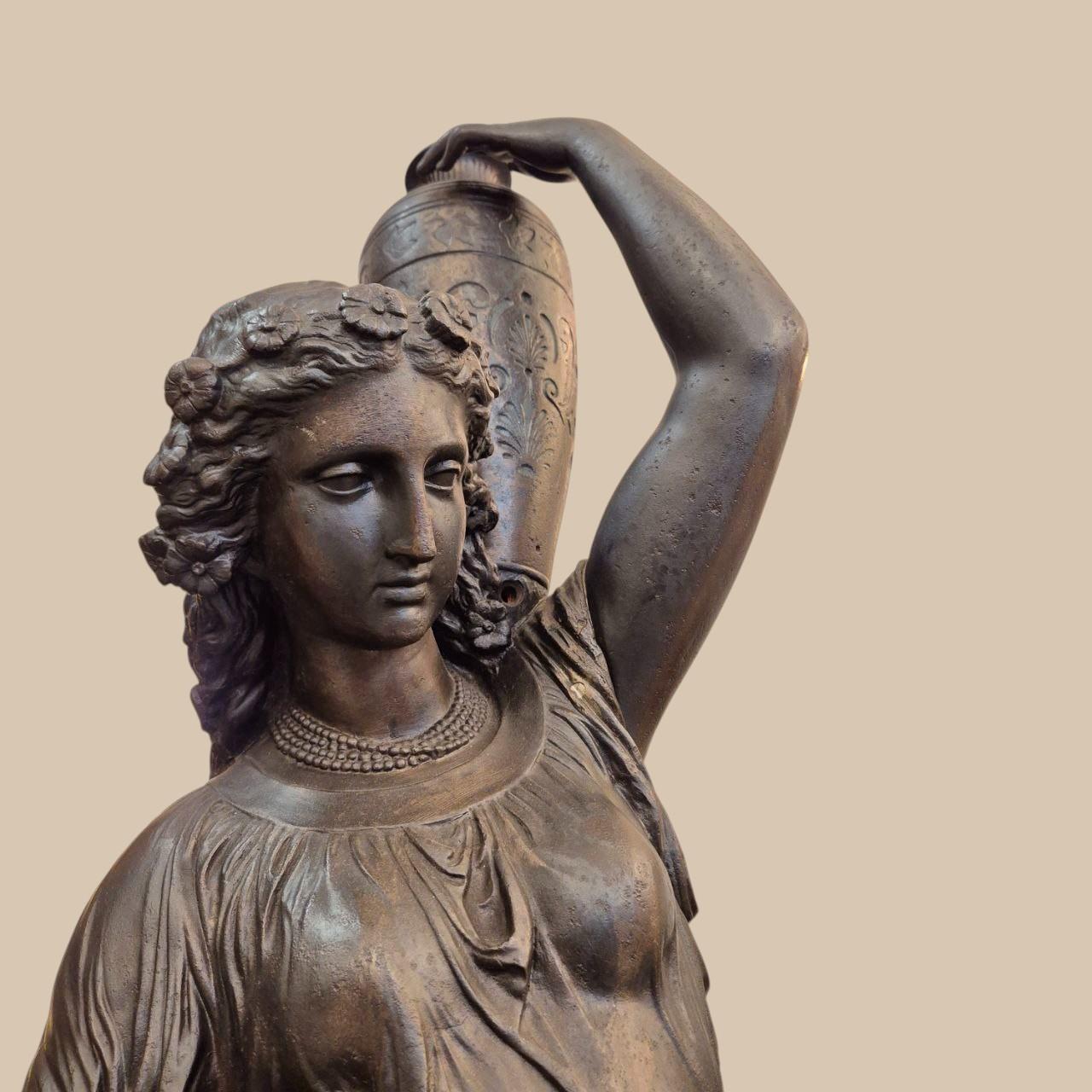 Rare Cast-Iron Torchère – Barbezat / Val d’Osne Foundry, circa 1880 en venta 8