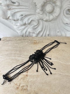 Rare “Cat Face” hand-beaded choker by Dior designed under John Galliano