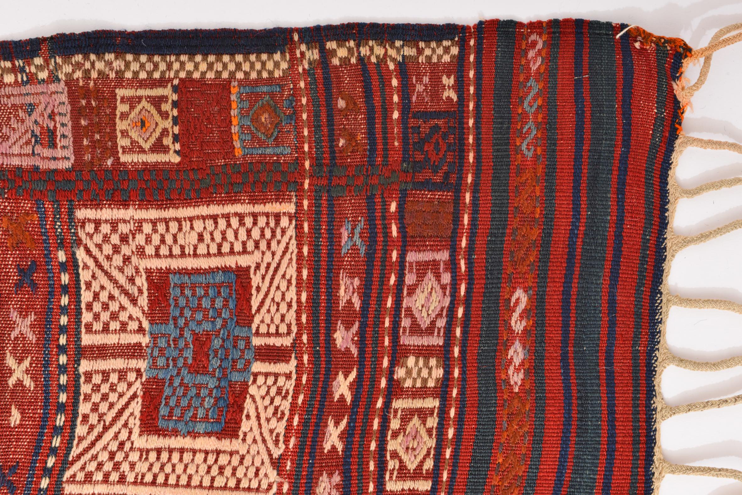 Wool Rare Caucasian Kilim VERNEH for Collection For Sale
