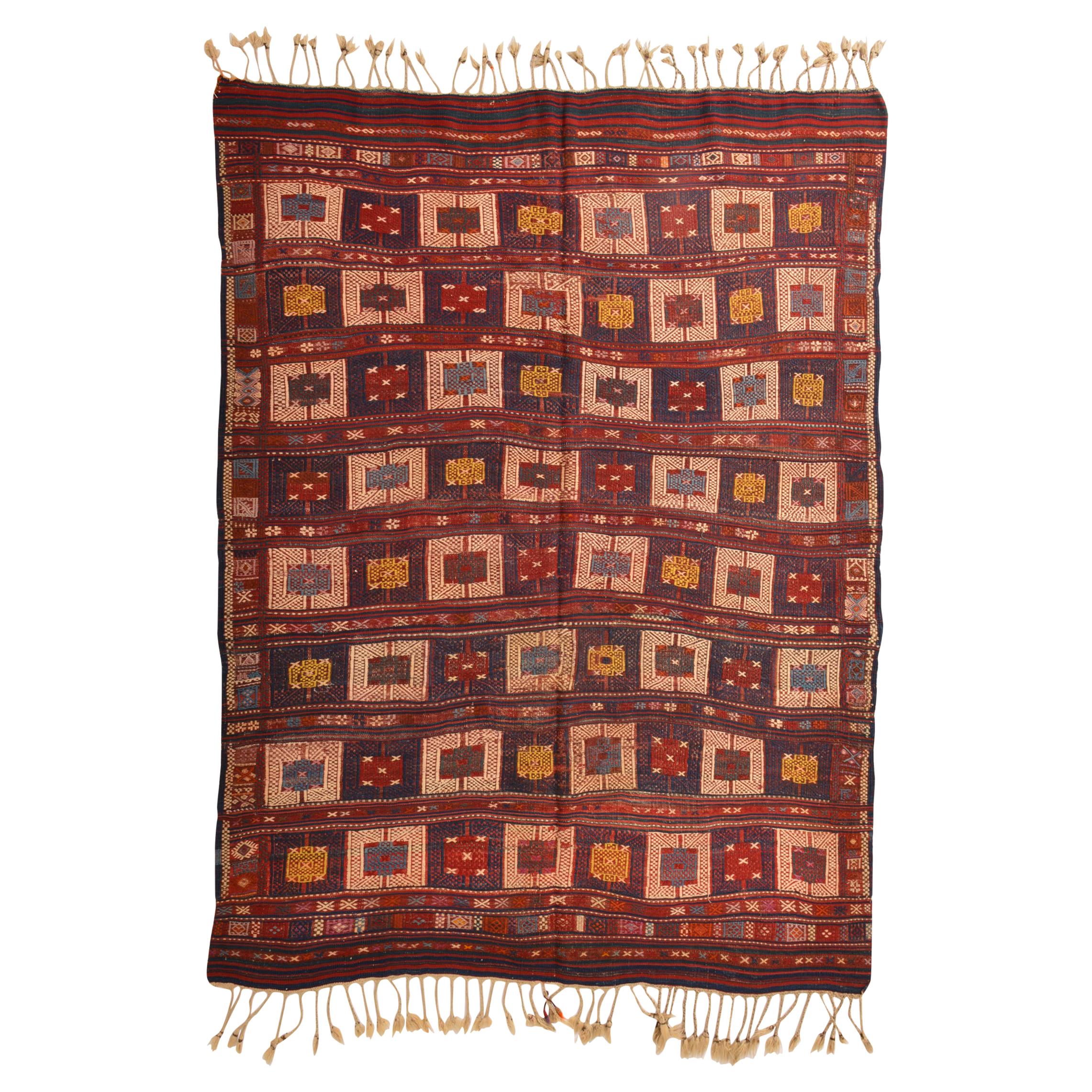 Rare Caucasian Kilim VERNEH for Collection For Sale