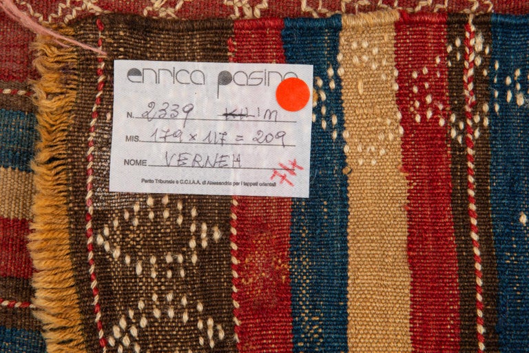 Rare antique Caucasian kilim Verneh,  from my Private Collection.
Beautiful original colors, in perfect condition.
nr. 723.