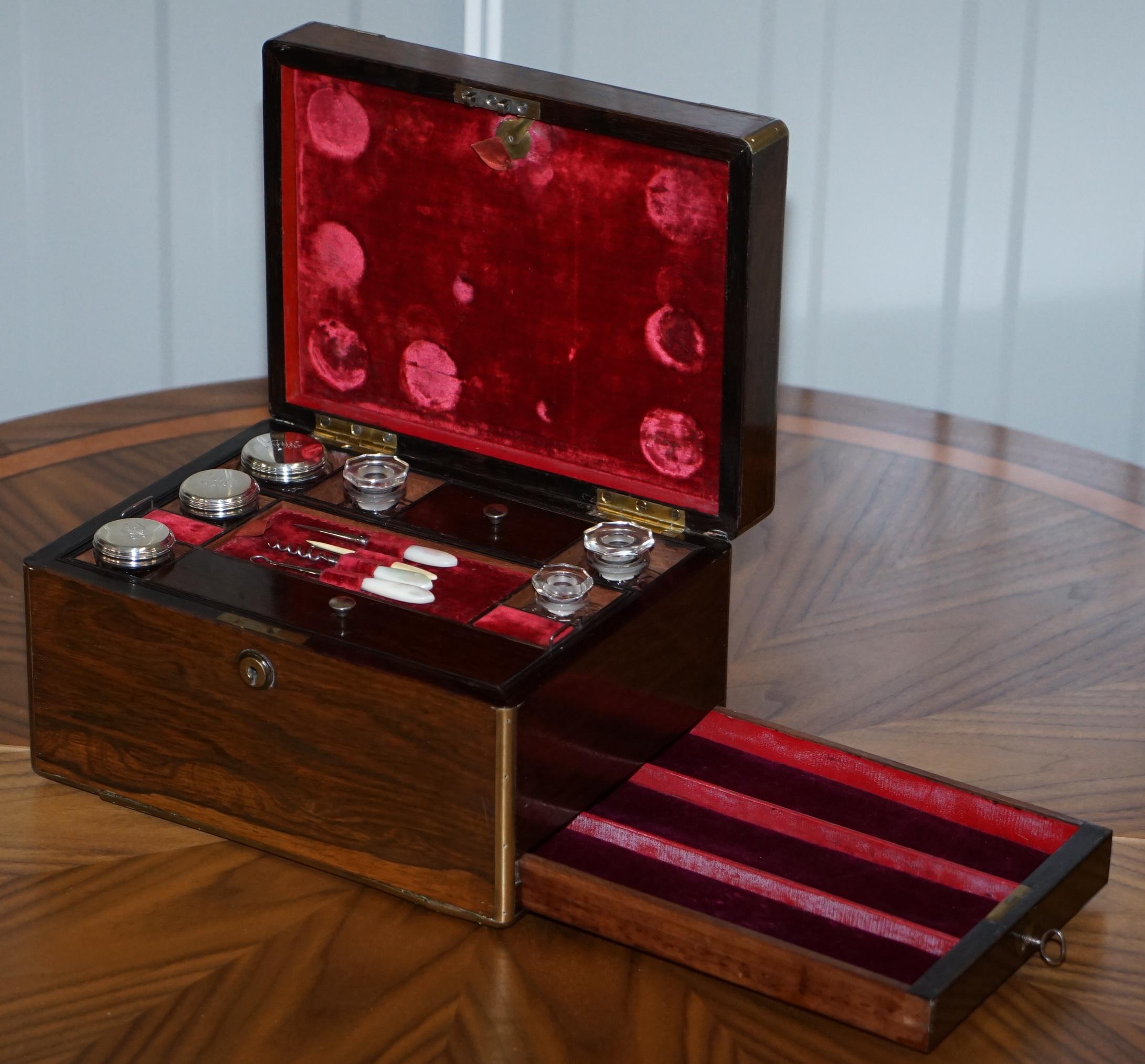 Raro Cawston 1836 William IV Raro Wood Caballero Militar Campaña Caja Vanidad en venta 4