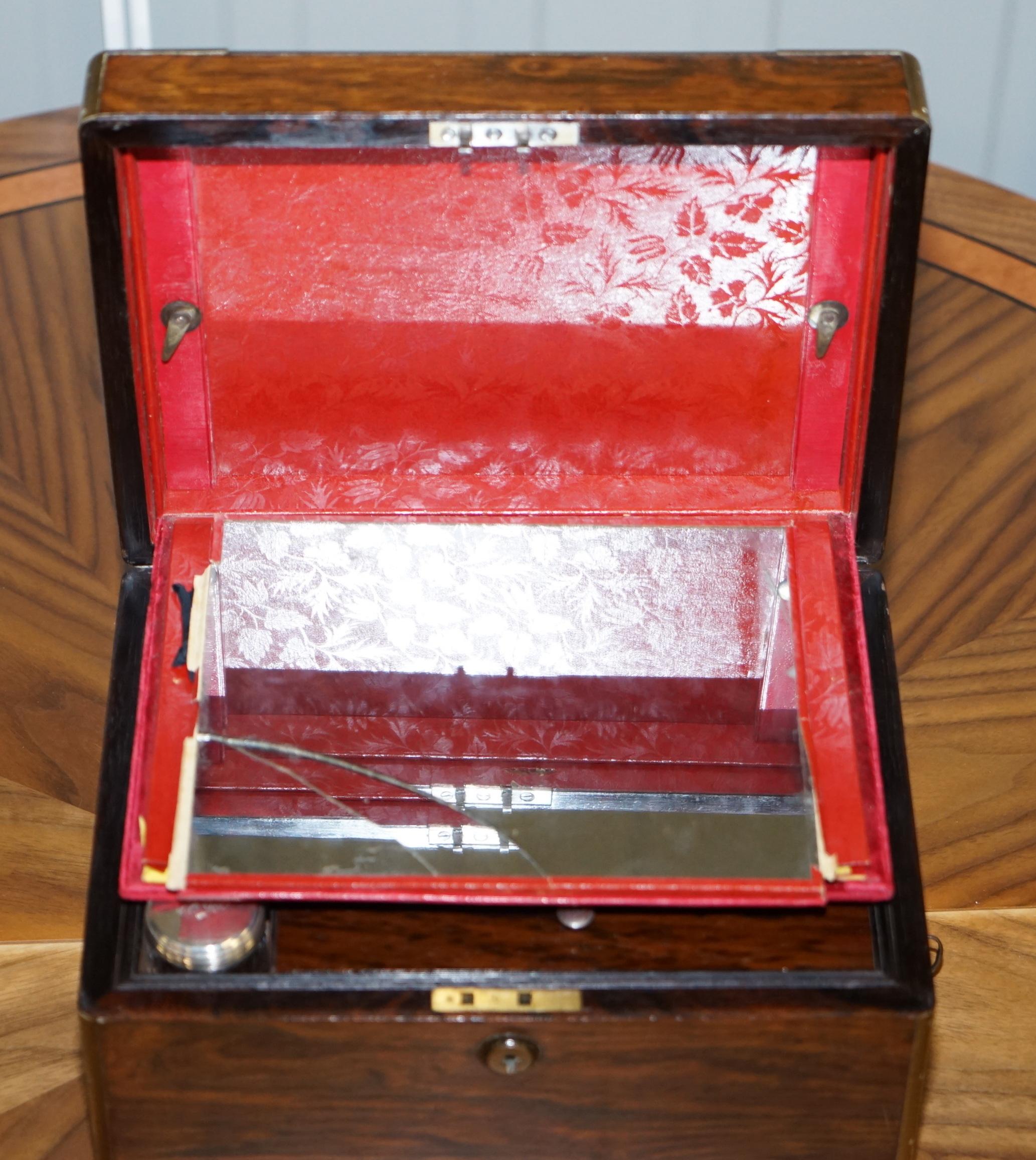 Rare Cawston 1836 William IV Rare Wood Gentleman Military Campaign Vanity Box For Sale 10