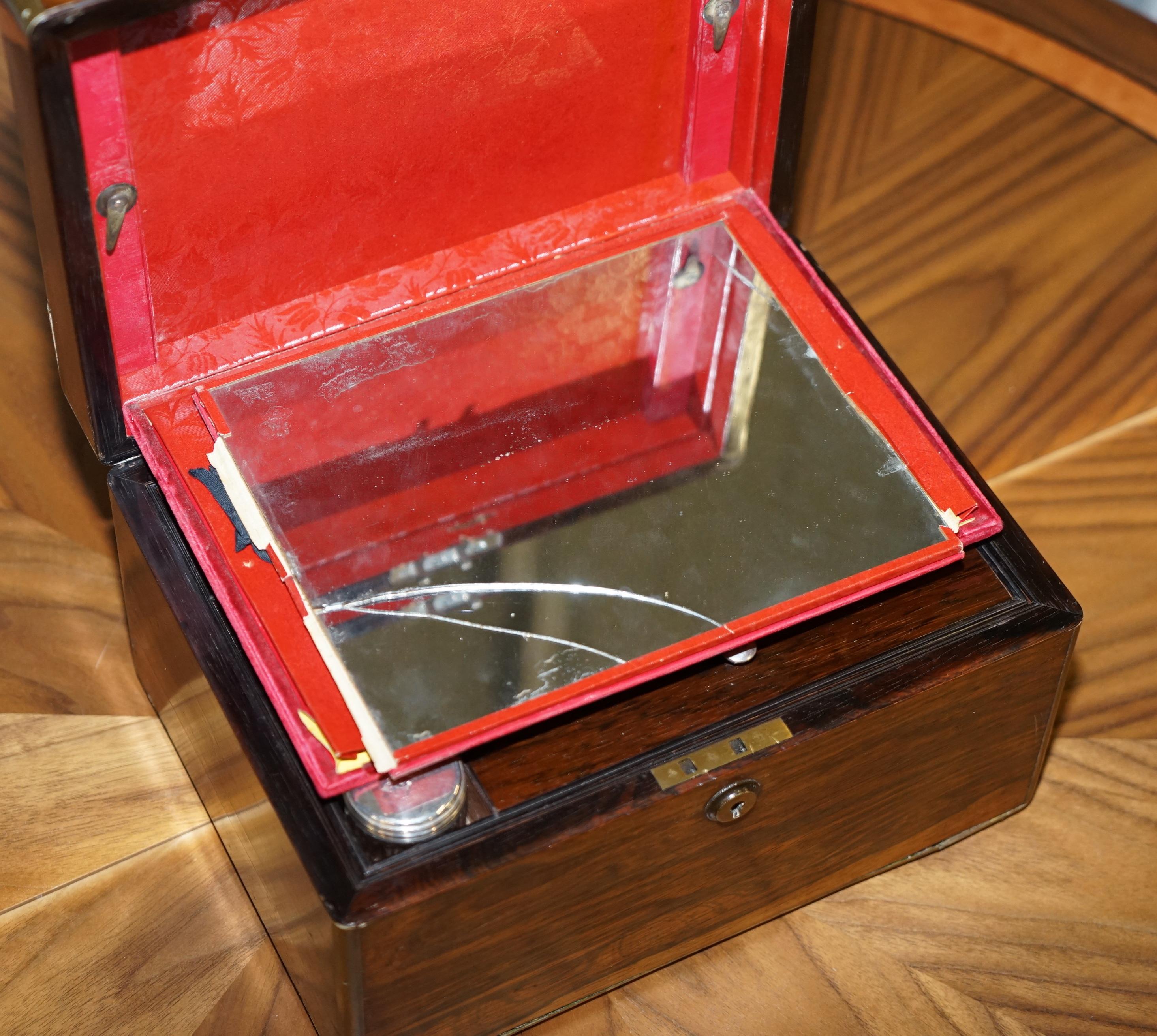 Rare Cawston 1836 William IV Rare Wood Gentleman Military Campaign Vanity Box For Sale 11