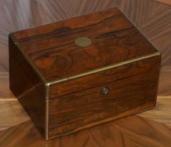 Rare Cawston 1836 William IV Rare Wood Gentleman Military Campaign Vanity Box