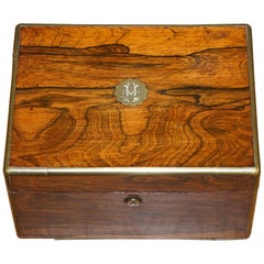 Raro Cawston 1836 William IV Raro Wood Caballero Militar Campaña Caja Vanidad