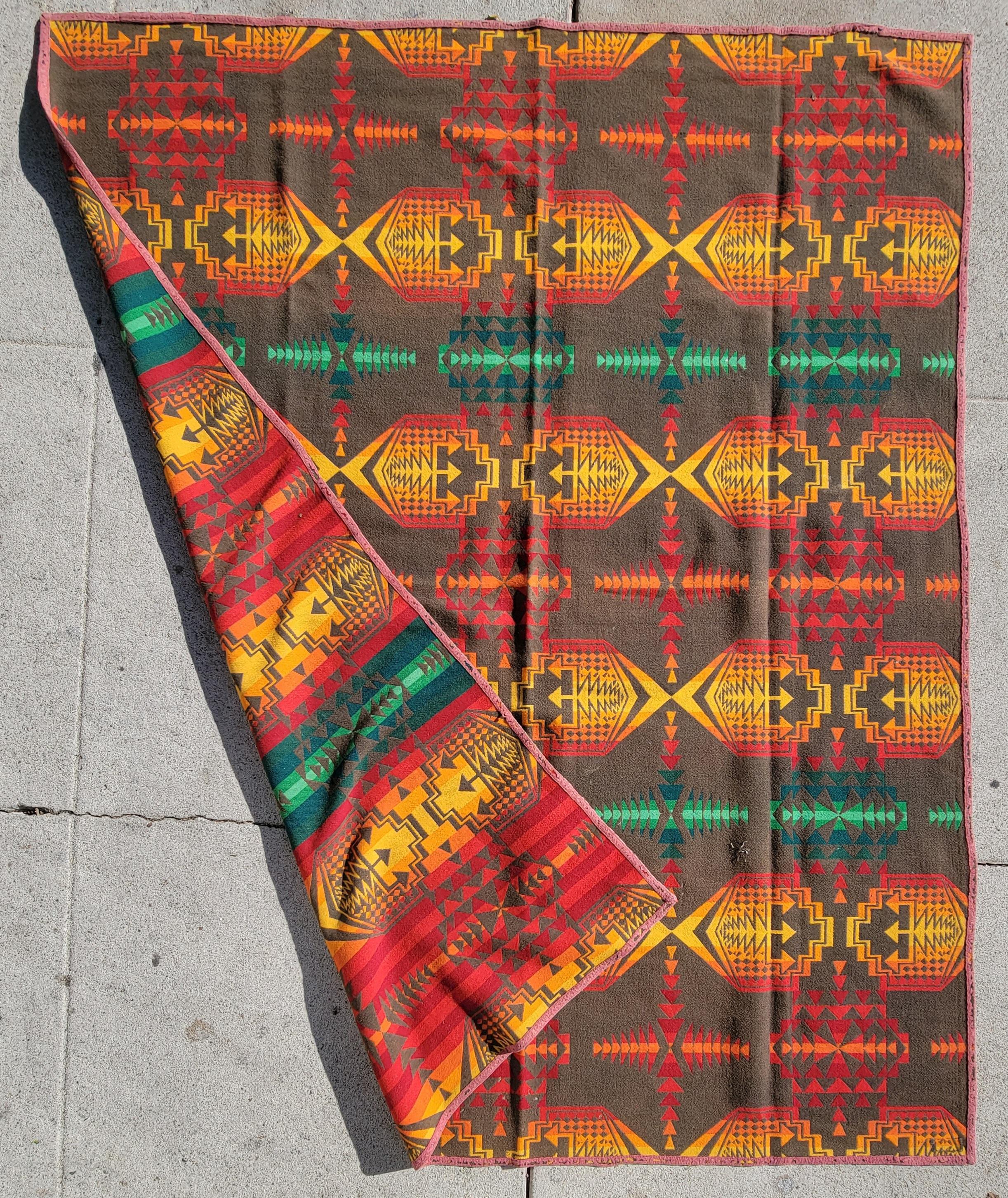 Adirondack Rare Cayuse Pendleton Indian Design Camp Blanket