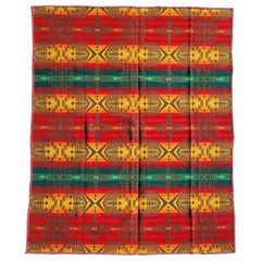 Vintage Rare Cayuse Pendleton Indian Design Camp Blanket