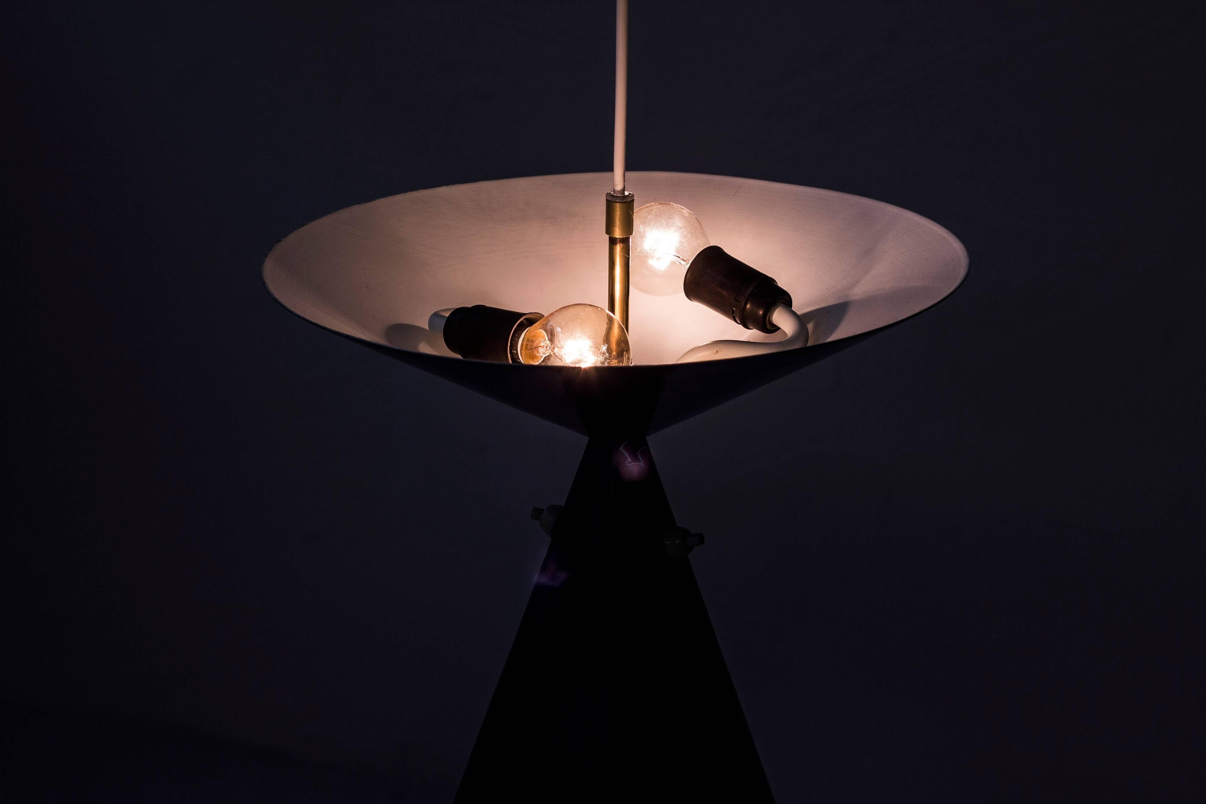 Rare Ceiling Lamp by Bertil Brisborg, Sweden, circa 1950 3