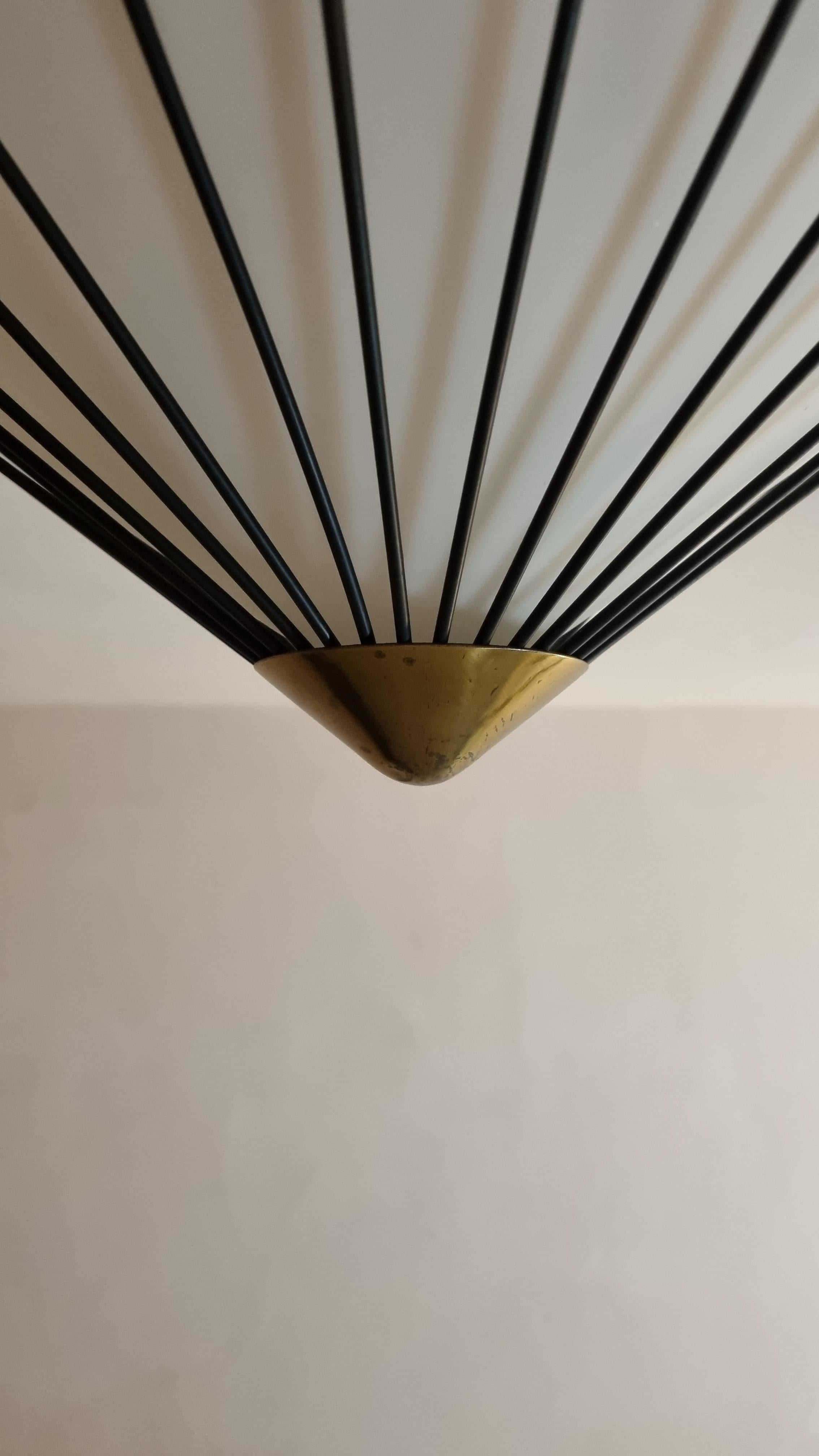 Rare ceiling lamp designed by Angelo Lelii for Arredoluce 1950s in vendita 3