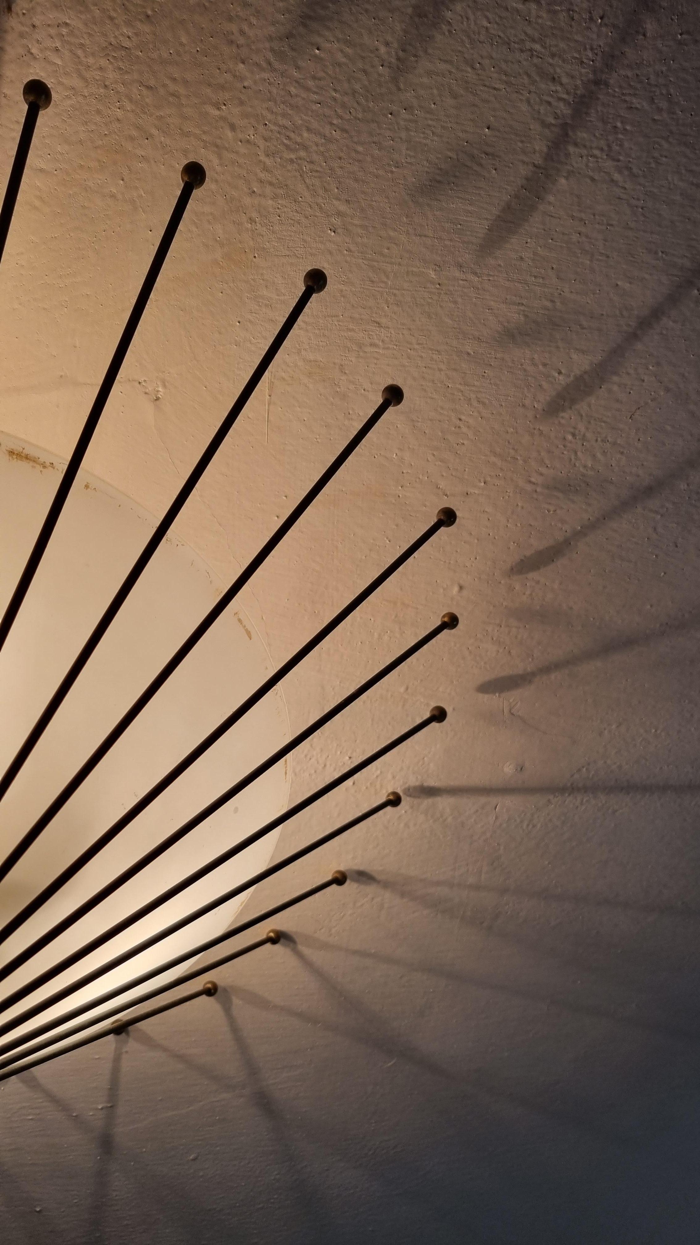 Mid-20th Century Rare ceiling lamp designed by Angelo Lelii for Arredoluce 1950s in vendita