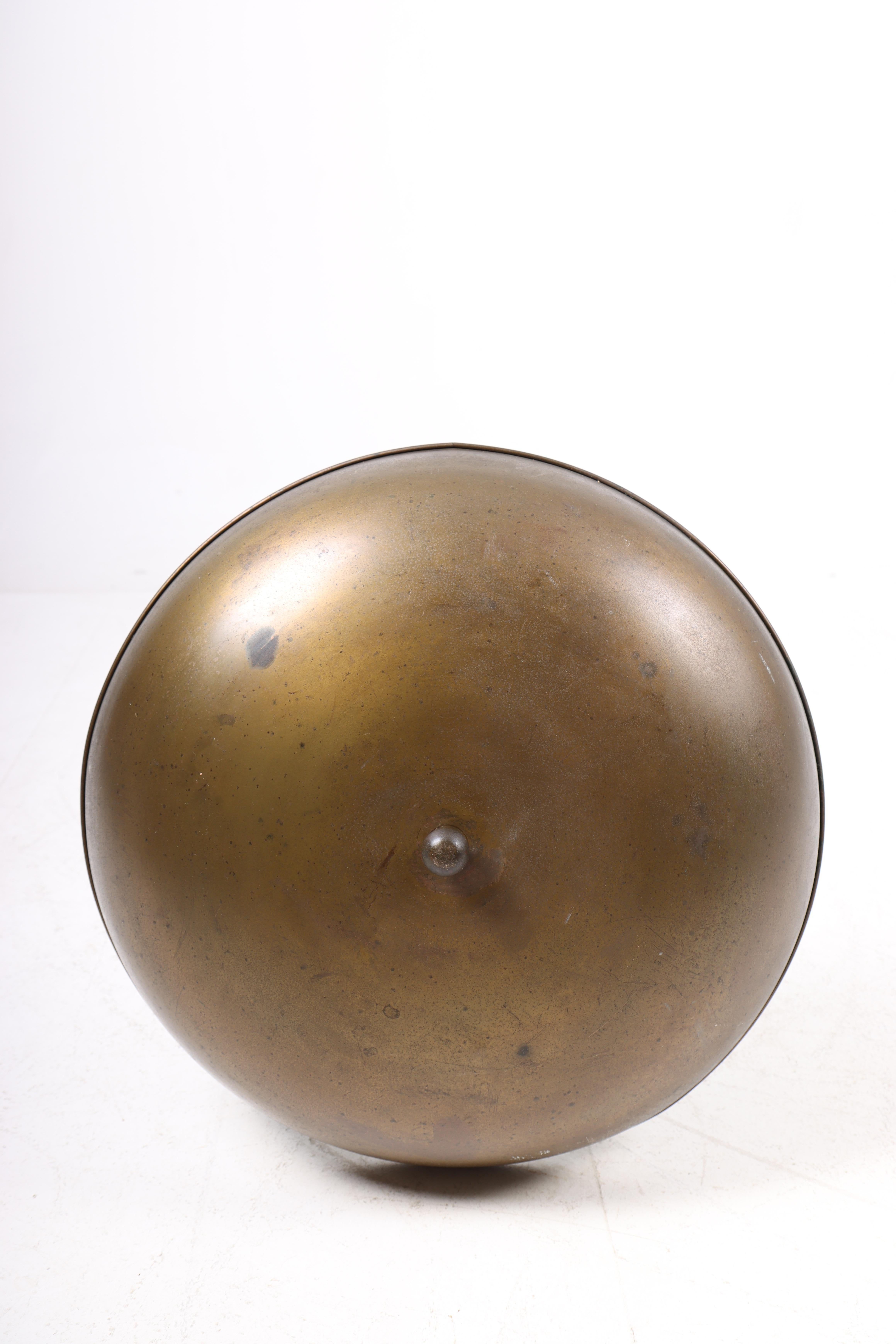 Metal Rare Ceiling Lamp in Brass, Made in Denmark 1940s For Sale