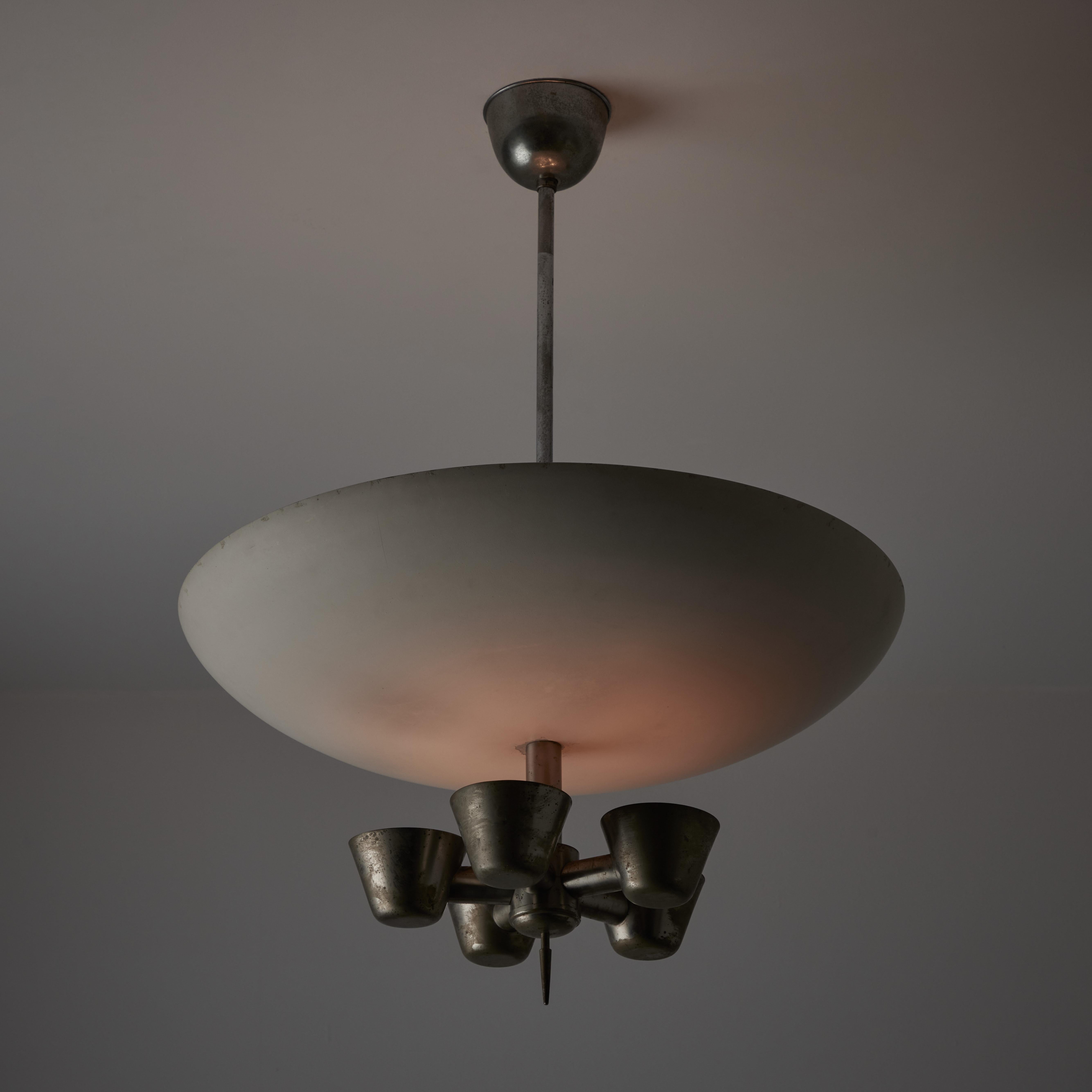 Enameled Rare Ceiling Light by Stilnovo For Sale