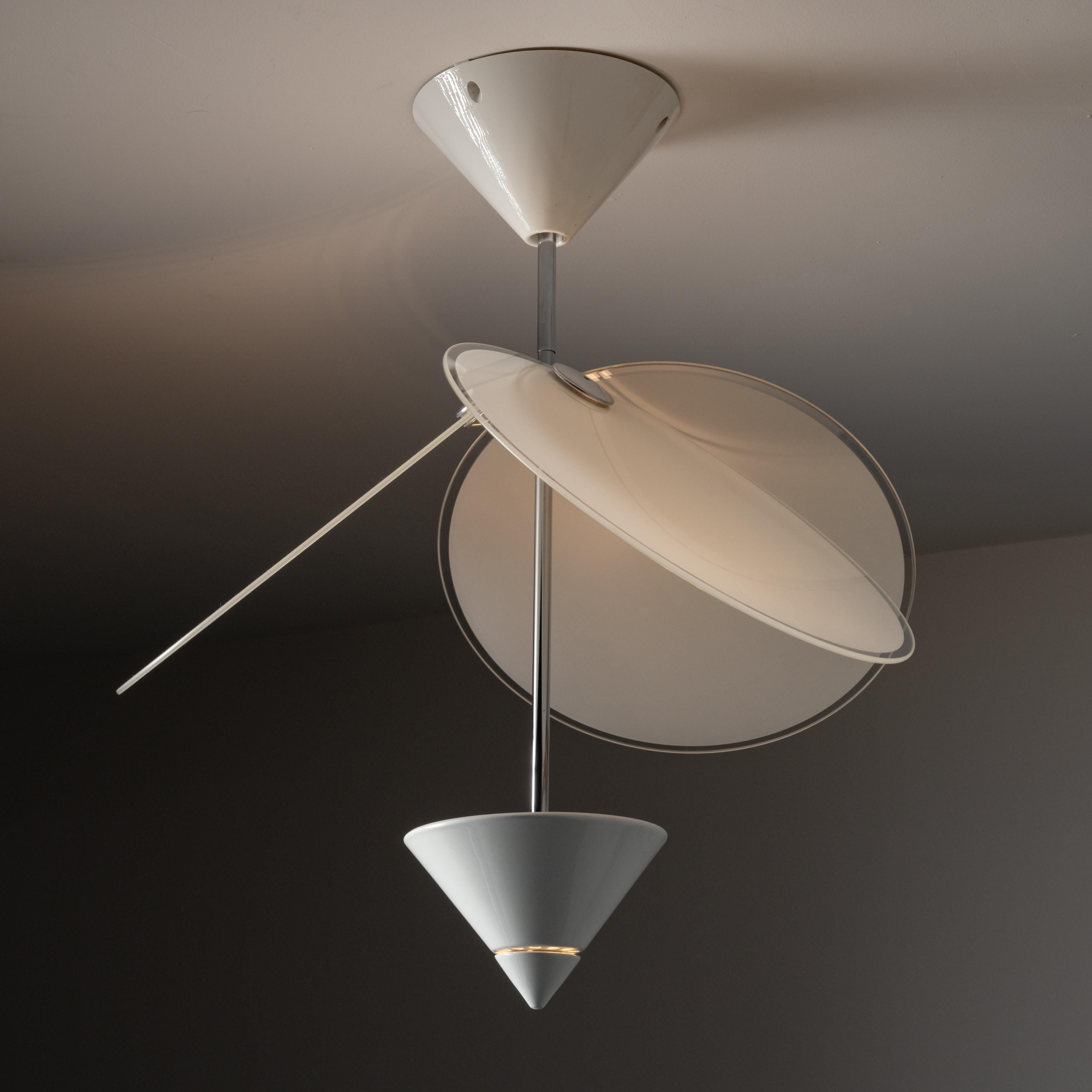 Chrome Rare Ceiling Light by Vico Magistretti for Oluce For Sale