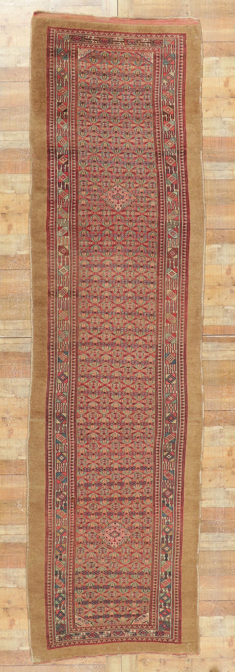 Antiker persischer Malayer-Läufer mit Kamelhaar im Angebot 2