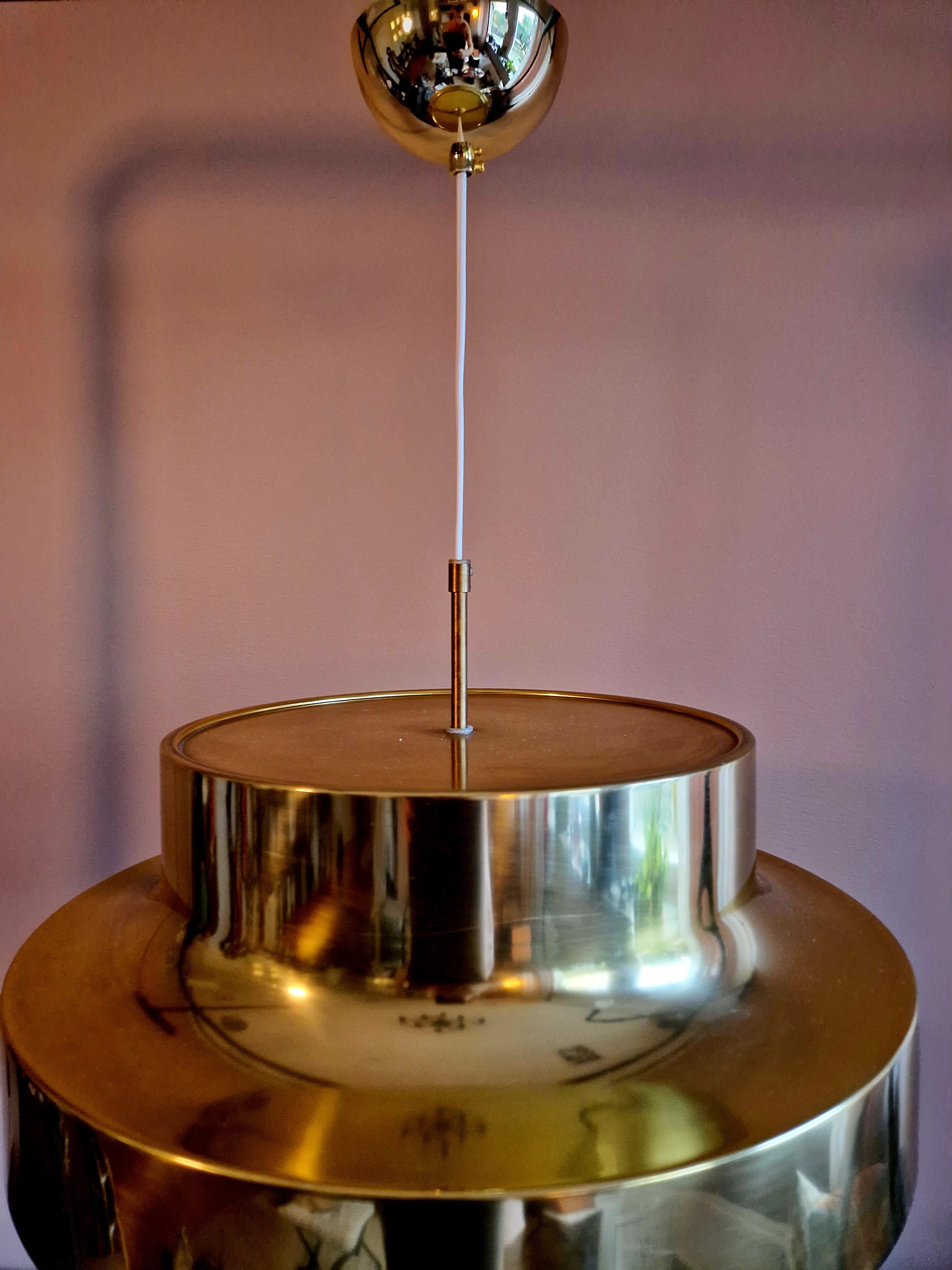 Rare celing lamp, Falkenbergs Belysning, 1970's, Sweden In Good Condition For Sale In Stockholm, SE