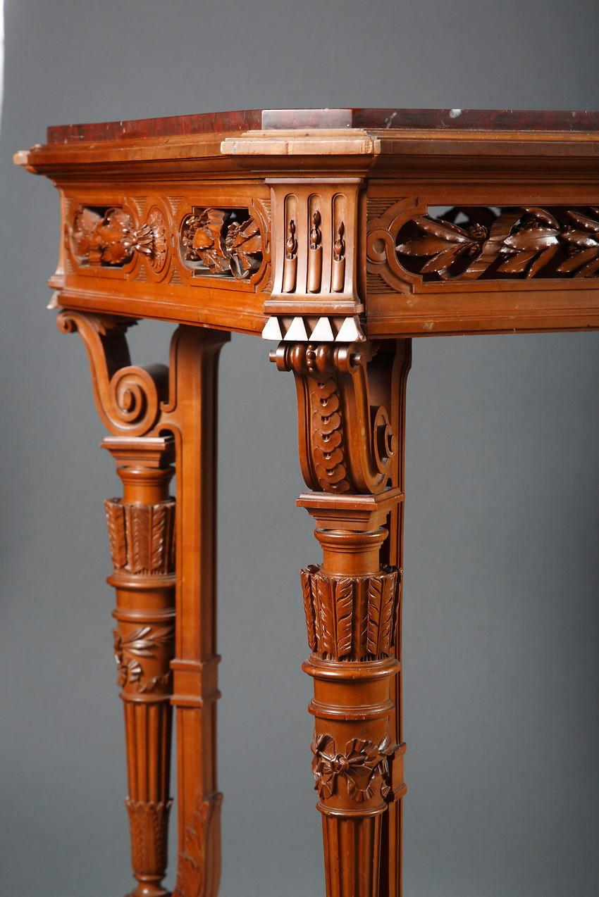 Rare Center Table Attributed to A.E. Beurdeley, France, Circa 1880 For Sale 1
