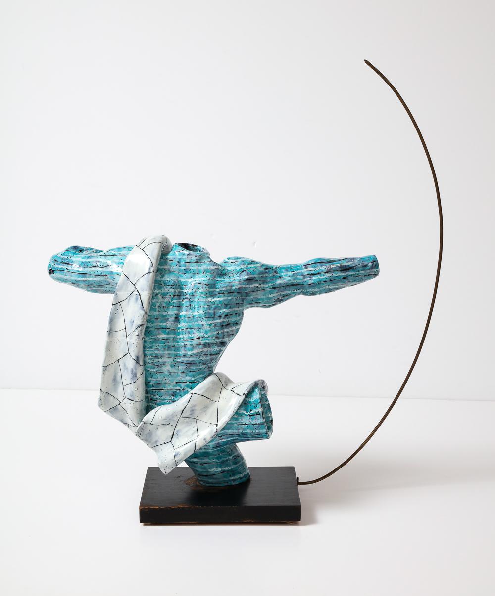 Mid-Century Modern Rare sculpture d'archer en céramique de San Polo en vente