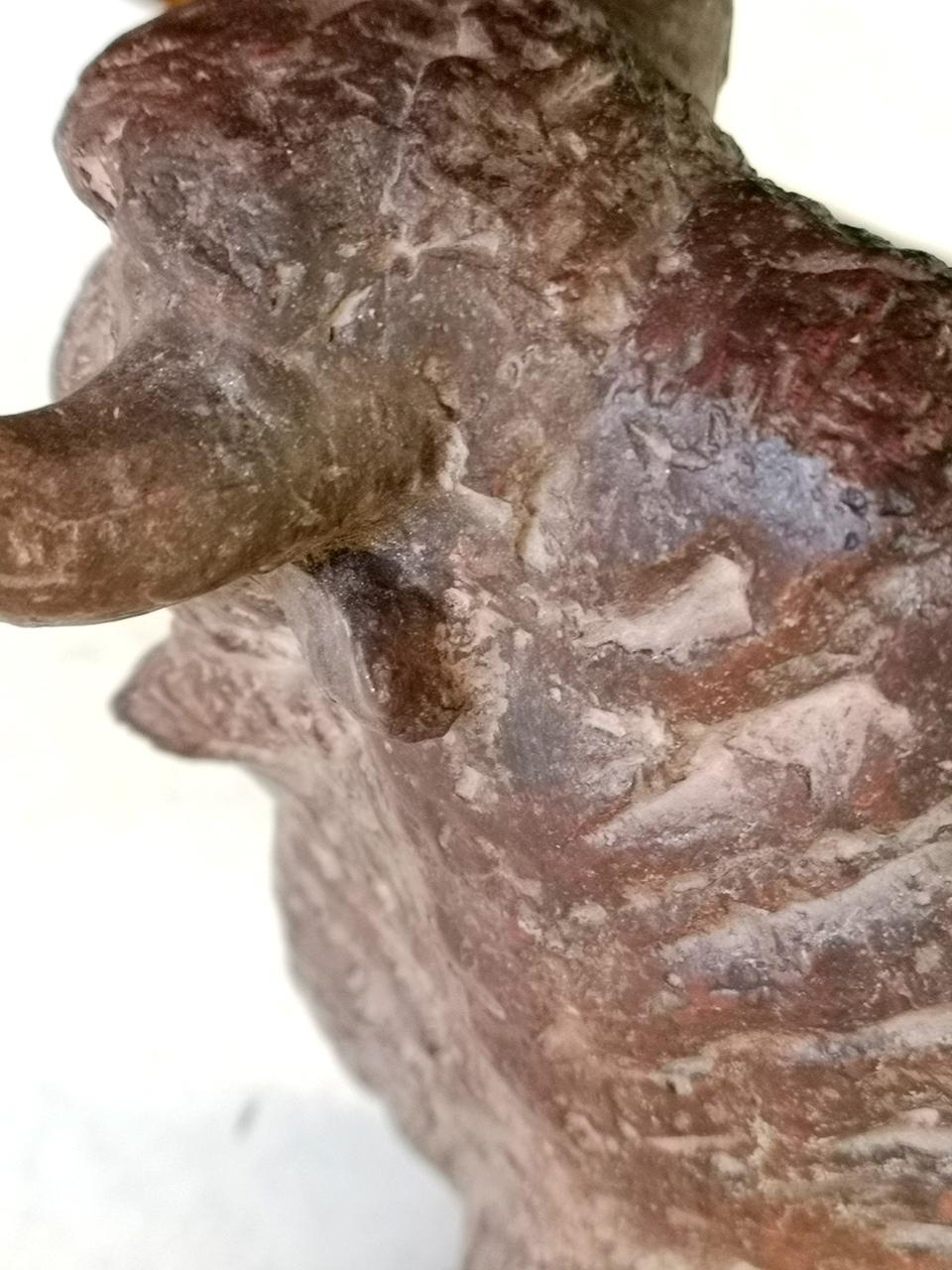 Rare Ceramic Bison Sculpture, by Sculptist Mihaly, 1960s 2