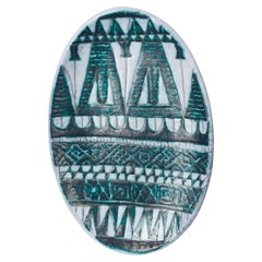 Rare ceramic dish by Allix, Vallauris, 1953