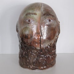 Rare Ceramic Head as a Box, by Cloutier Brothers, 1959