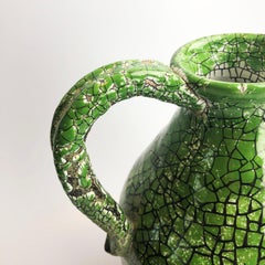 Rare Ceramic Jar in Crackle Glaze Technique