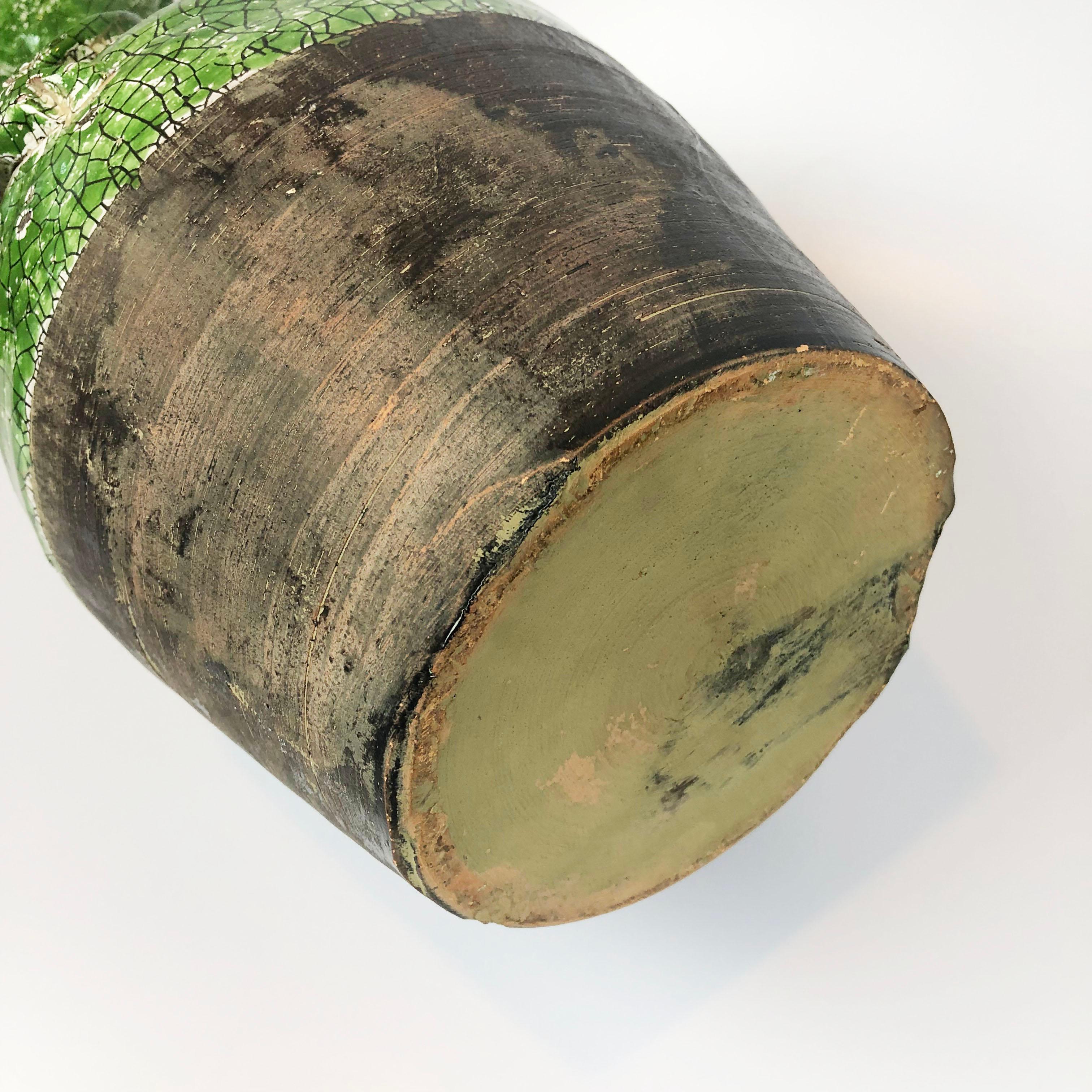 Inconnu Rare jarre en céramique à glaçure craquelée en vente