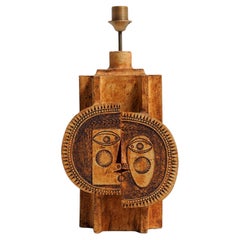 Seltene Keramiklampe von Roger Capron und Jean Derval