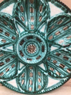 Mid-Century Ceramic Oyster Plate Robert Picault Vallauris