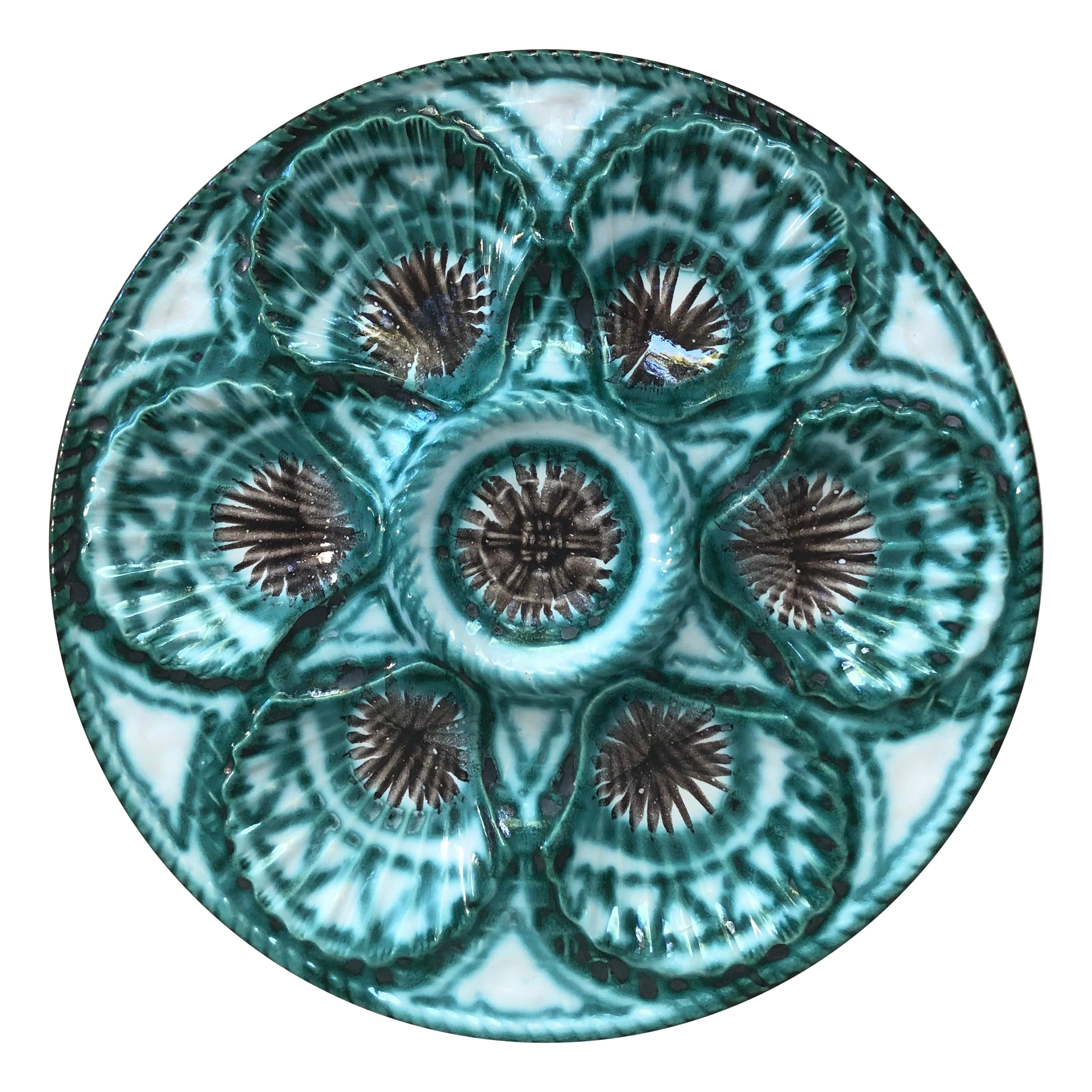 Rare Ceramic Oyster Plate Robert Picault, circa 1950