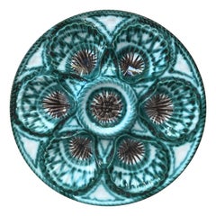 Rare Ceramic Oyster Plate Robert Picault, circa 1950