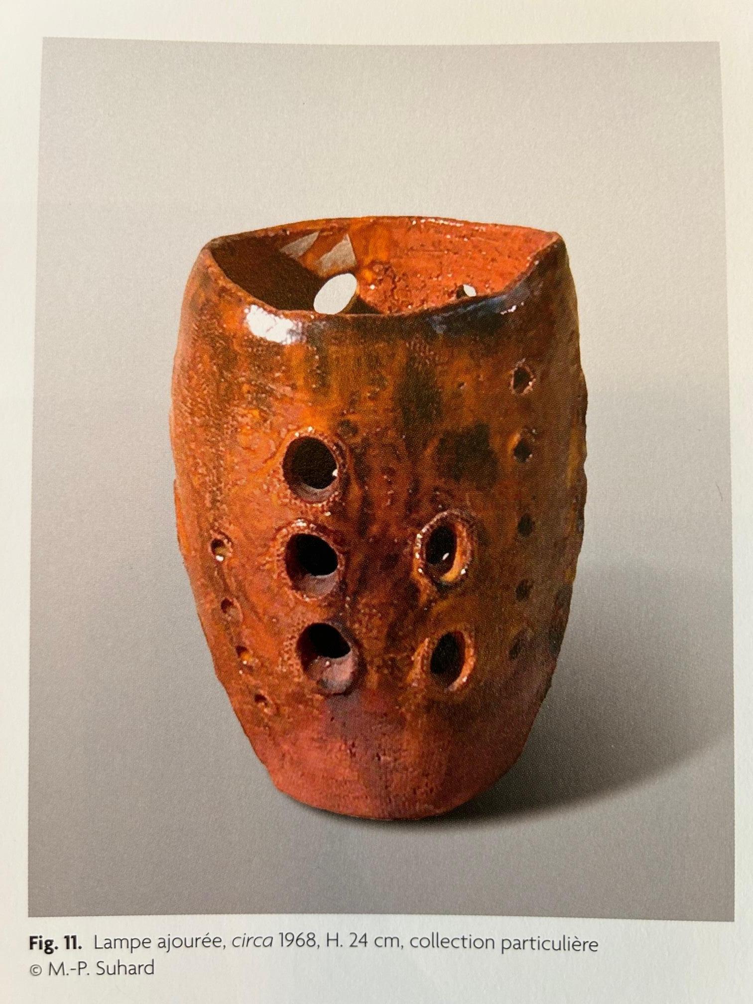 Rare Ceramic Pending Light by Juliette Derel, France, 1960s 1