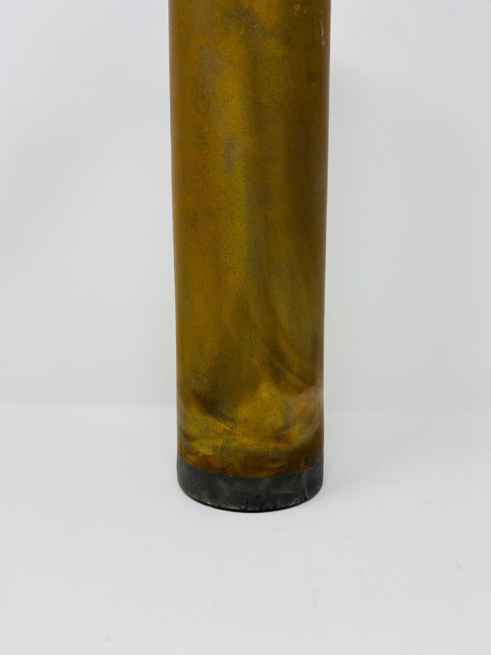 Rare Ceramic Rust Column Vase 1