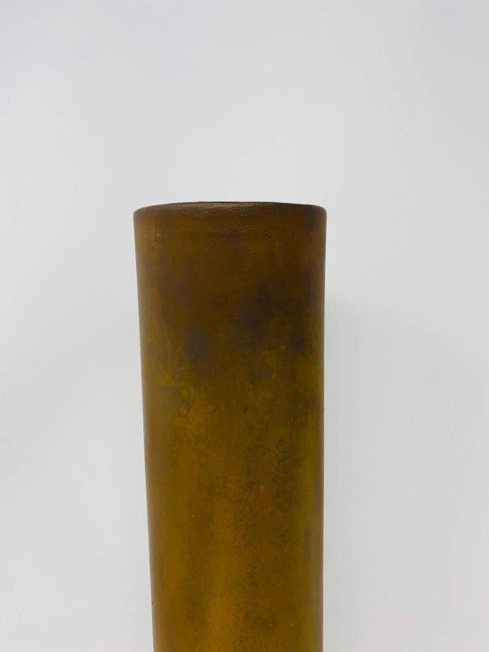 Rare Ceramic Rust Column Vase 2
