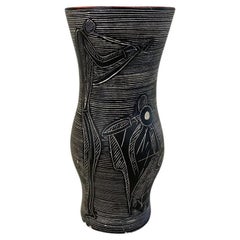 seltene Keramikvase  von Jean De Lespinasse, (1896-1979)  Frankreich, 1960er Jahre