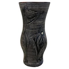 Raro vaso in ceramica di Jean De Lespinasse (1896-1979), Francia, anni '60