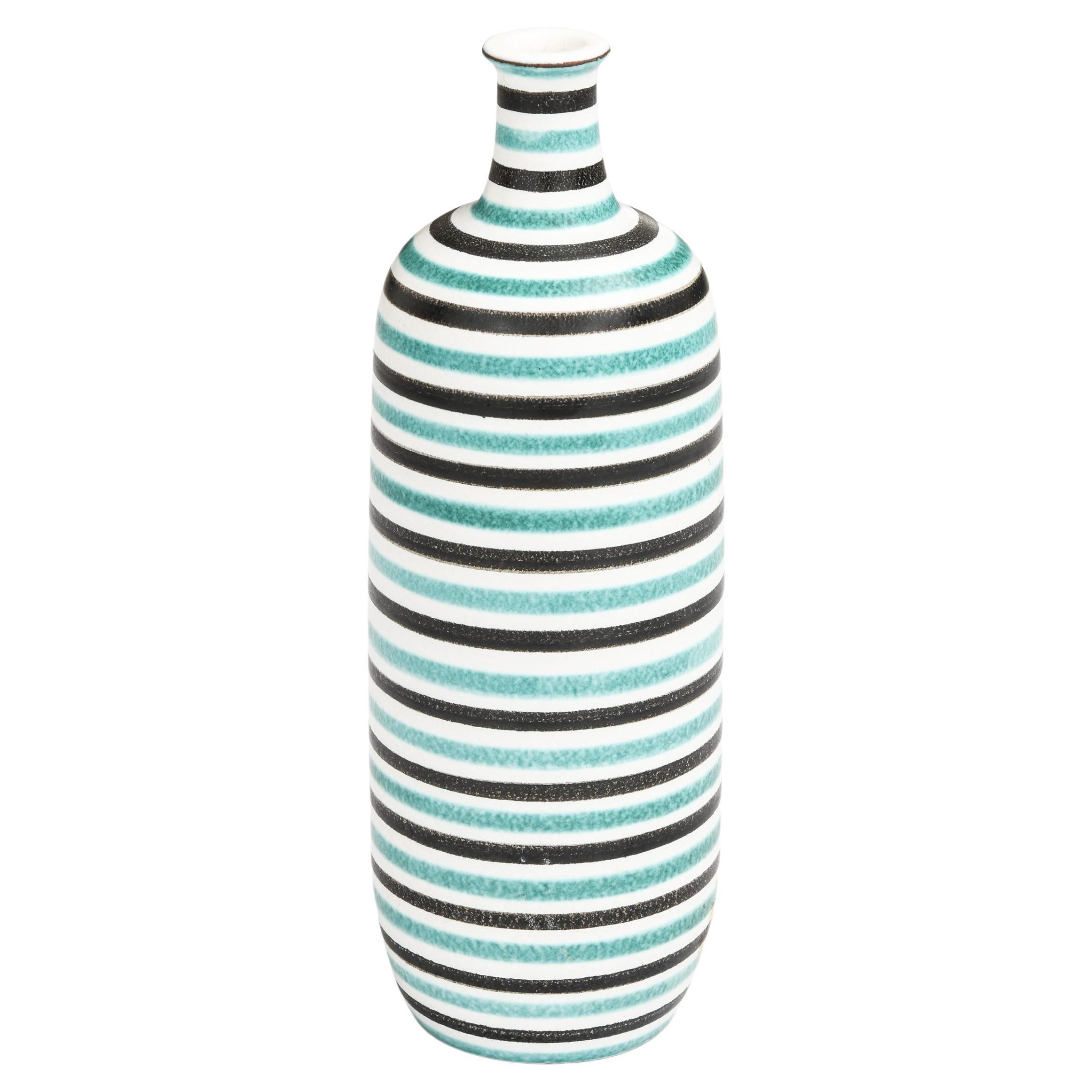 Rare Ceramic Vase in Blue by Stig Lindberg, 1950’s For Sale
